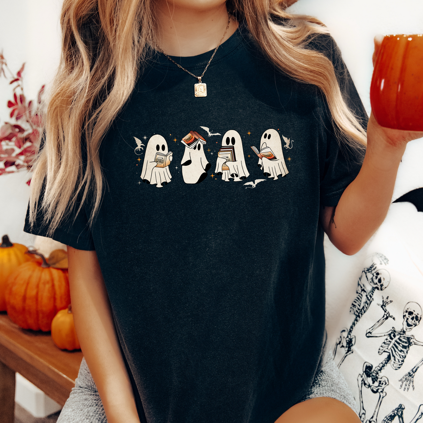 Fantasy Ghost T-Shirt – Spooky Cute Bookish Halloween Tee