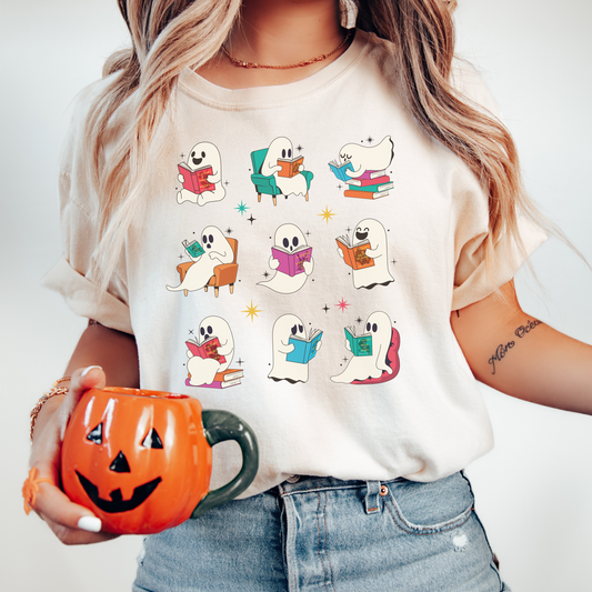 Ghost Readers Tee – Spooky Season Book Lovers Shirt