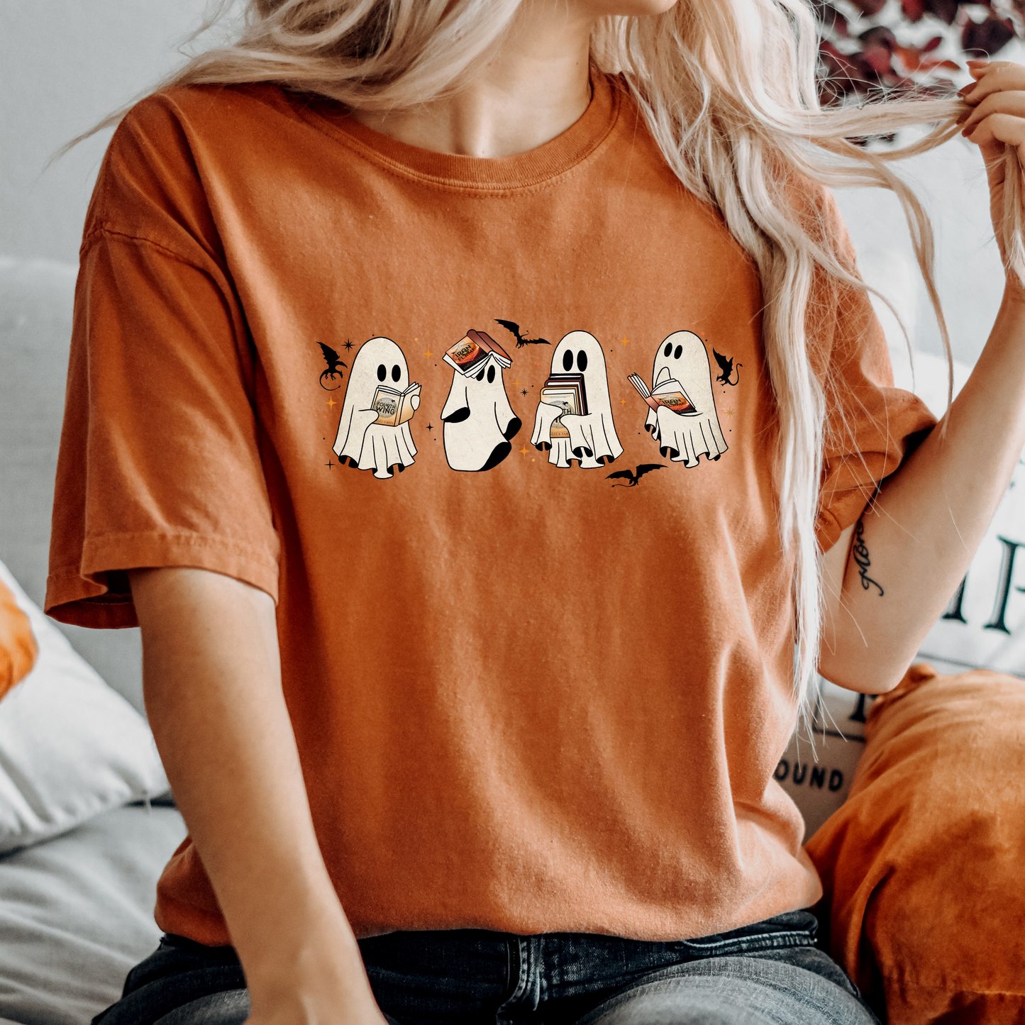 Fantasy Ghost T-Shirt – Spooky Cute Bookish Halloween Tee
