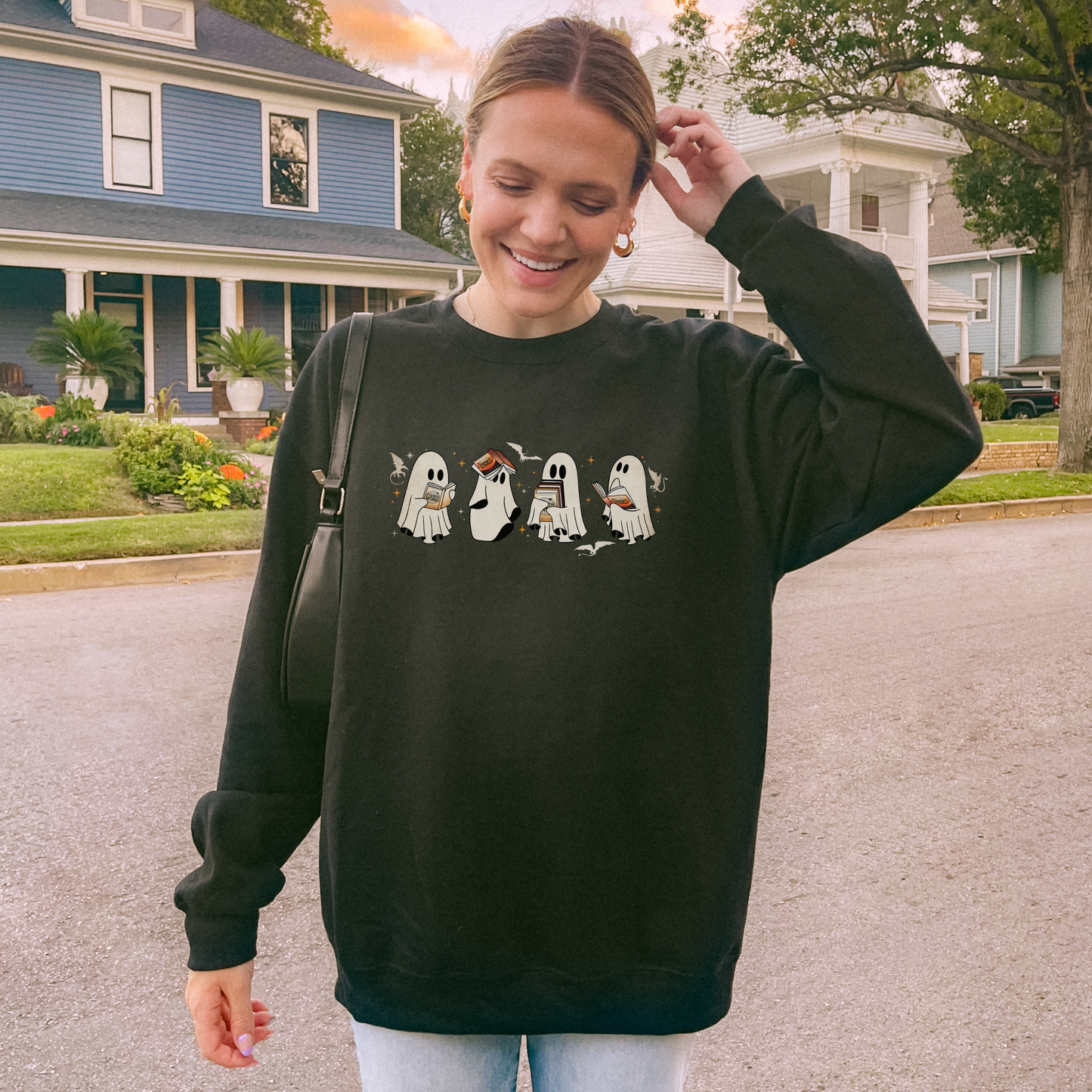 Fantasy Ghost Sweatshirt – Spooky Cute Bookish Halloween Crewneck