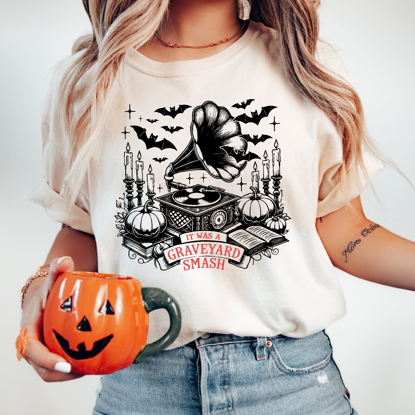 Graveyard Smash Tee – Vintage Halloween Music Graphic Shirt