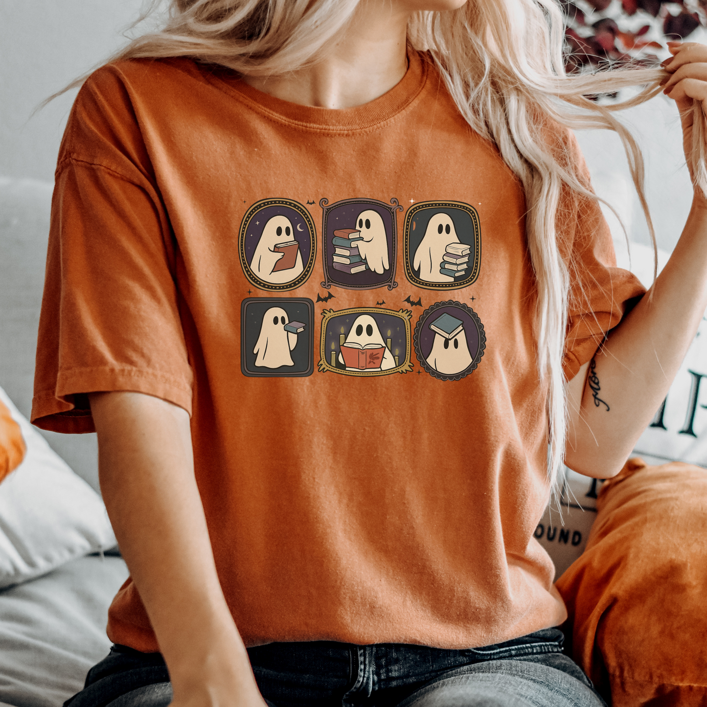 Bookish Ghost T-Shirt – Spooky Cute Halloween Reading Tee