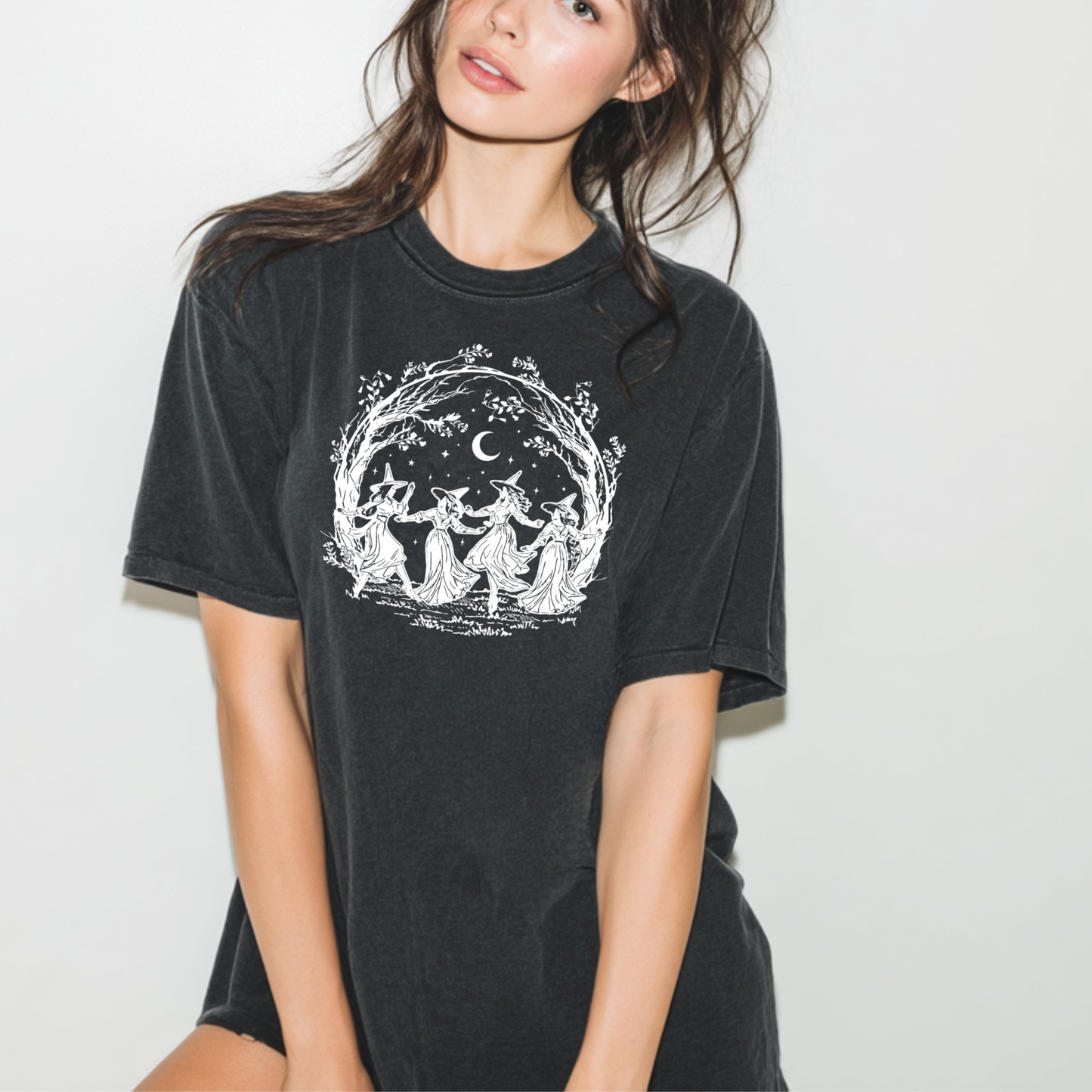 Dancing Witches Tee – Vintage Witchy Halloween Shirt