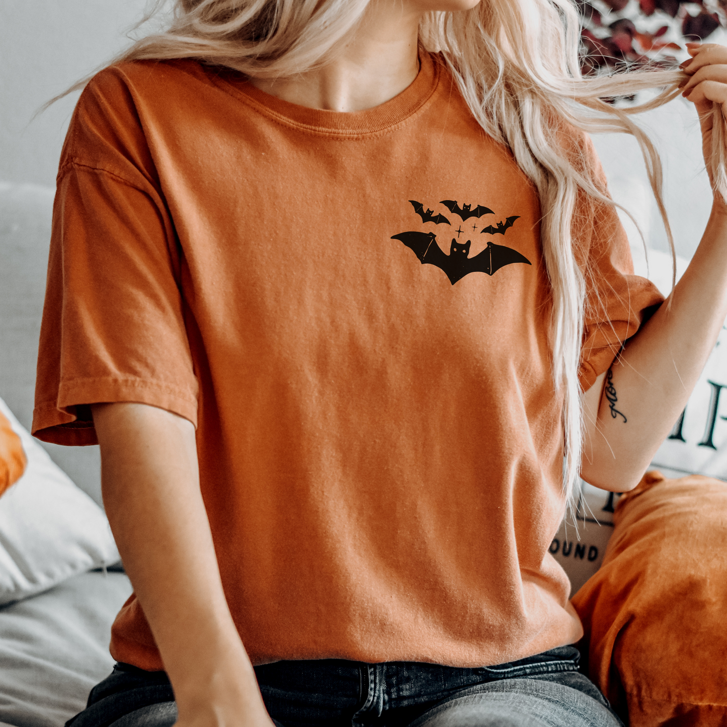 Minimalist Bat Tee β Spooky Season Graphic Shirt