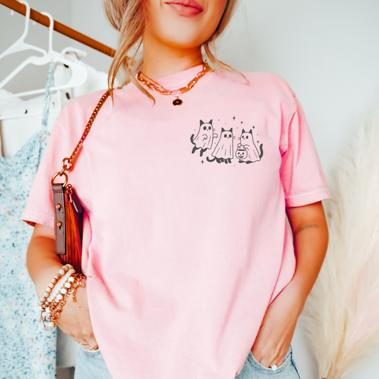 Ghost Cats Tee – Cute Halloween Cat Shirt