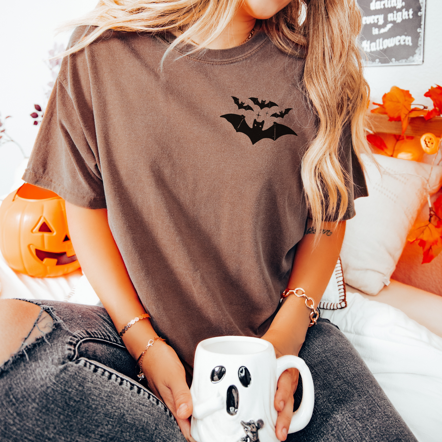 Minimalist Bat Tee β Spooky Season Graphic Shirt