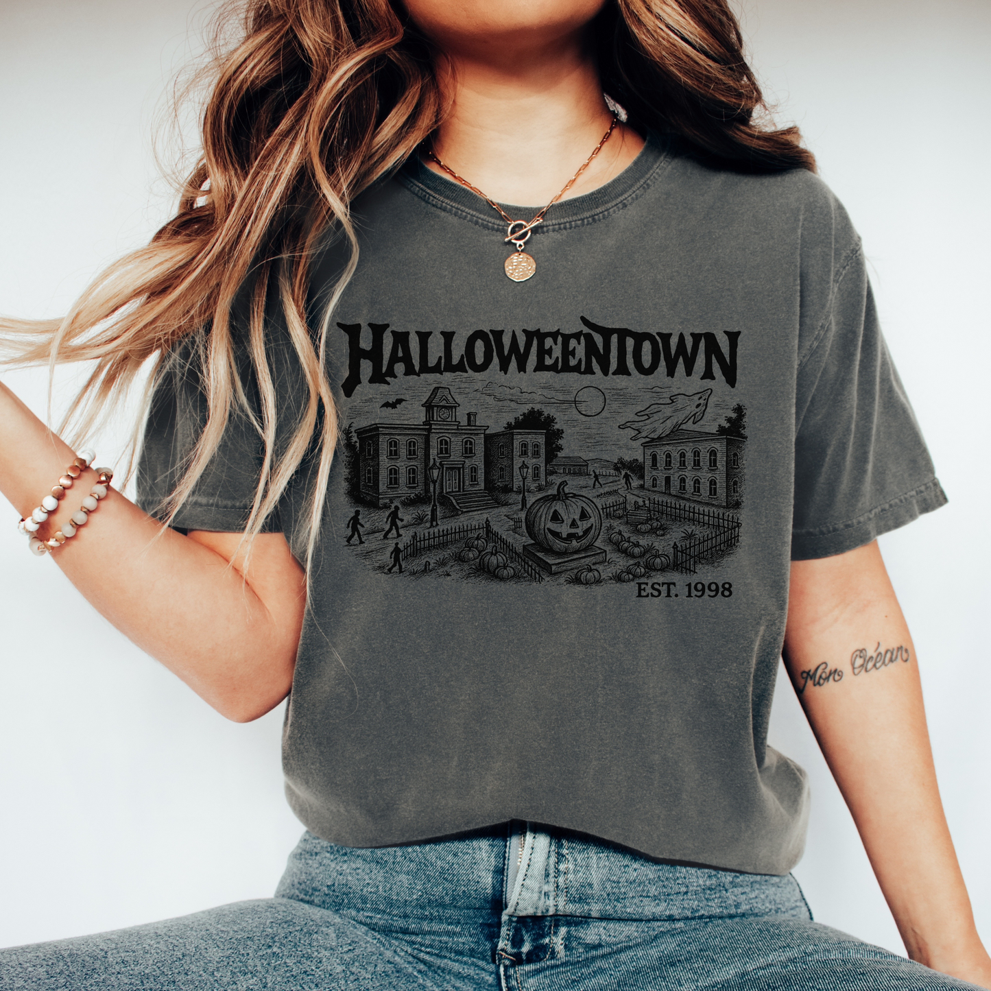 Spooky Town Tee β Haunted Village Halloween