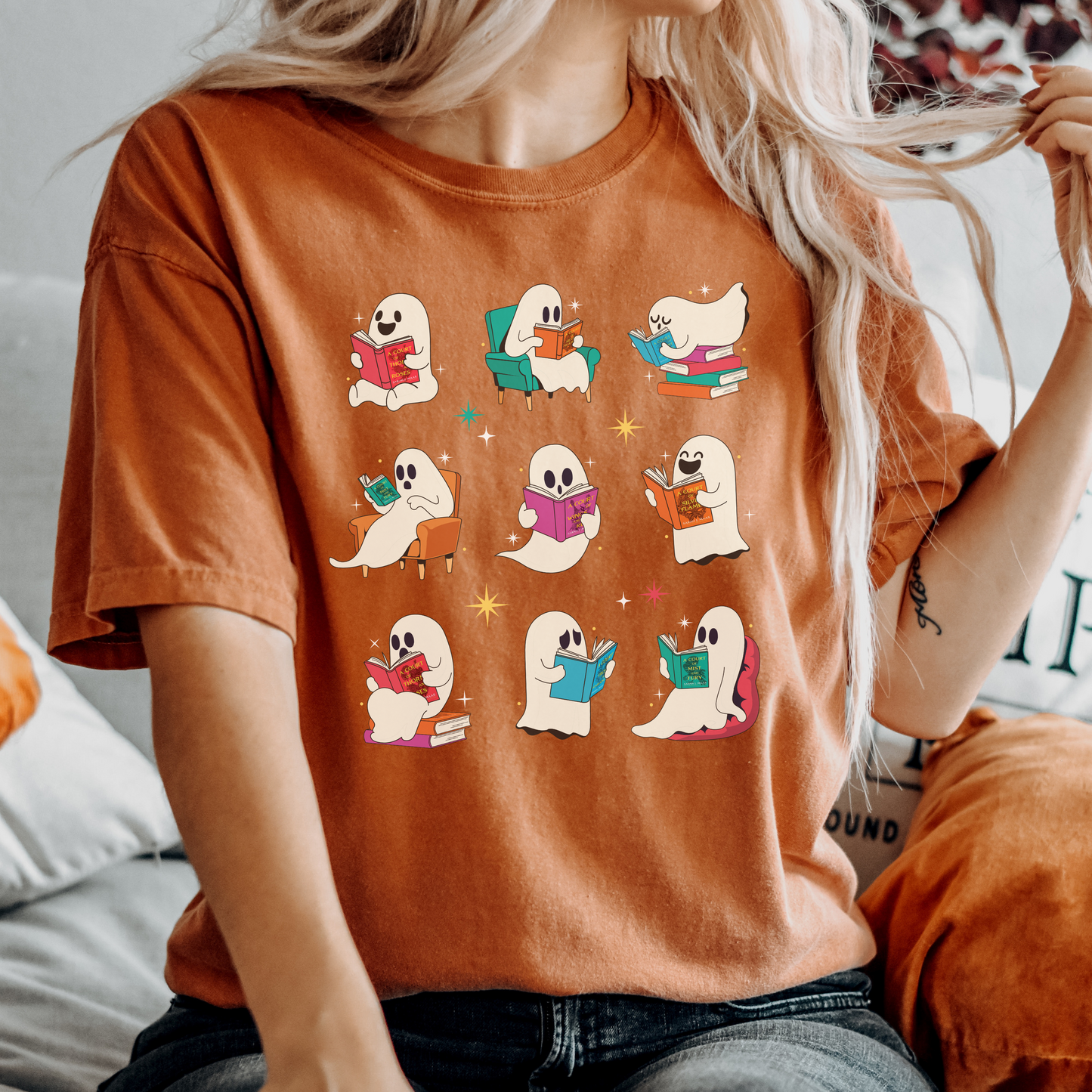 Ghost Readers Tee – Spooky Season Book Lovers Shirt