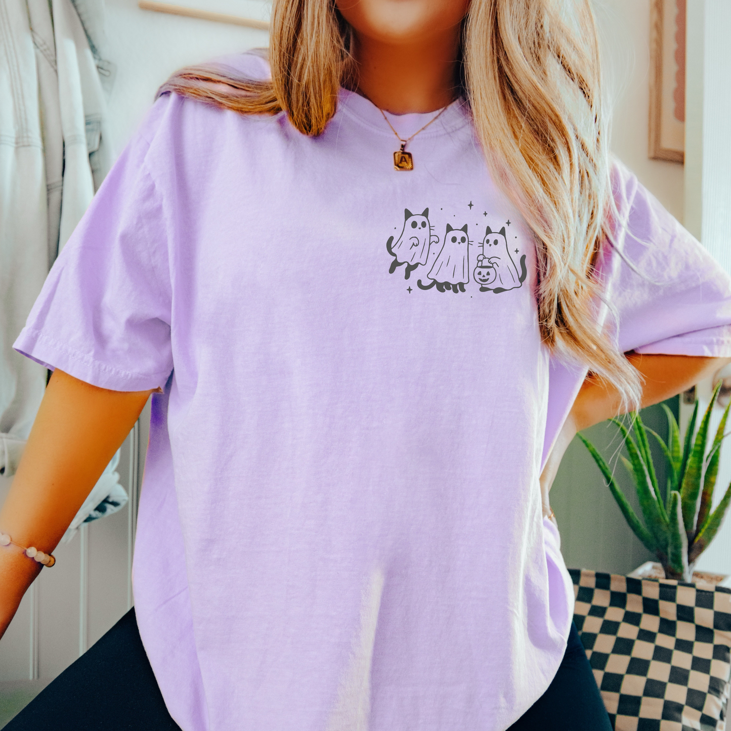 Ghost Cats Tee – Cute Halloween Cat Shirt