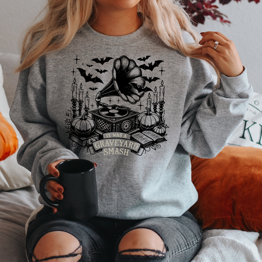 Graveyard Smash Sweatshirt – Vintage Halloween Music Crewneck
