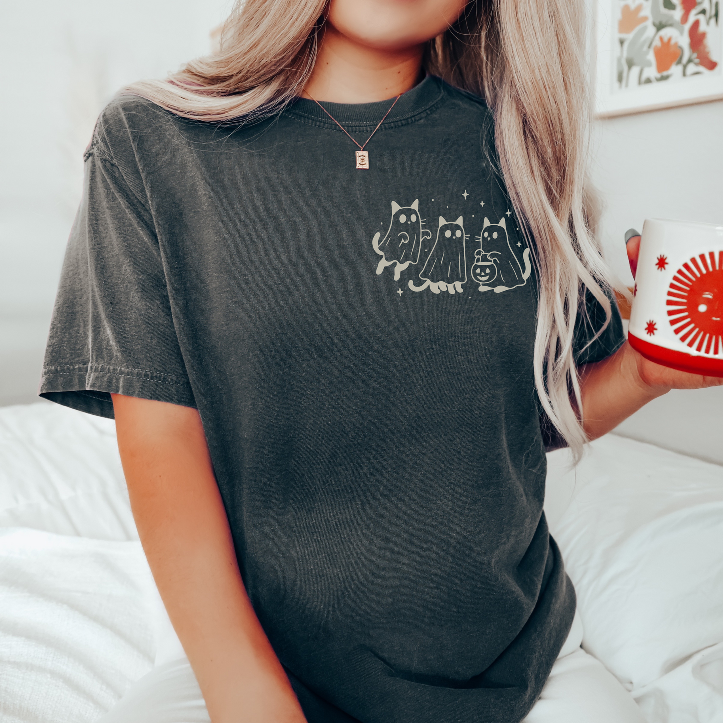 Ghost Cats Tee – Cute Halloween Cat Shirt