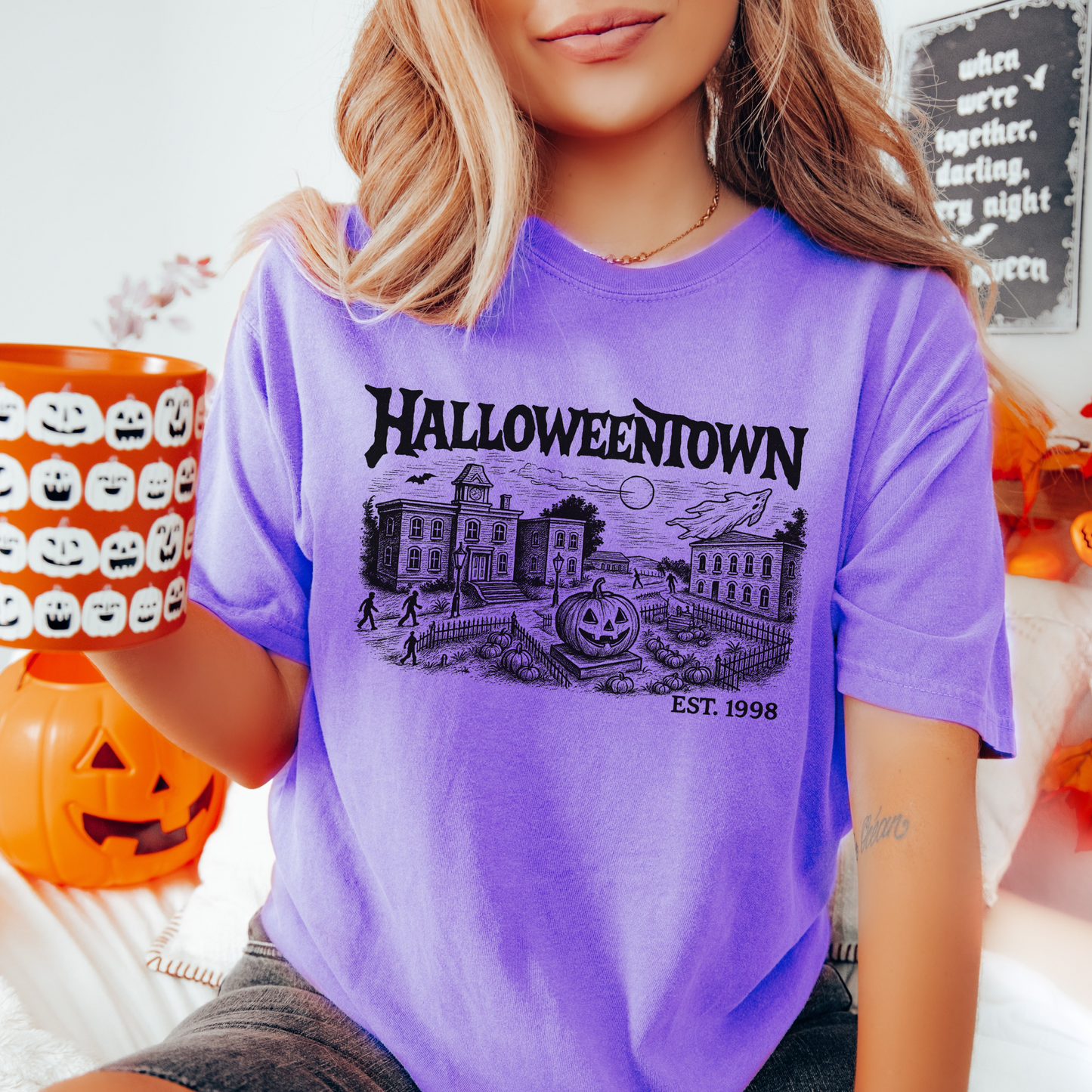 Spooky Town Tee β Haunted Village Halloween