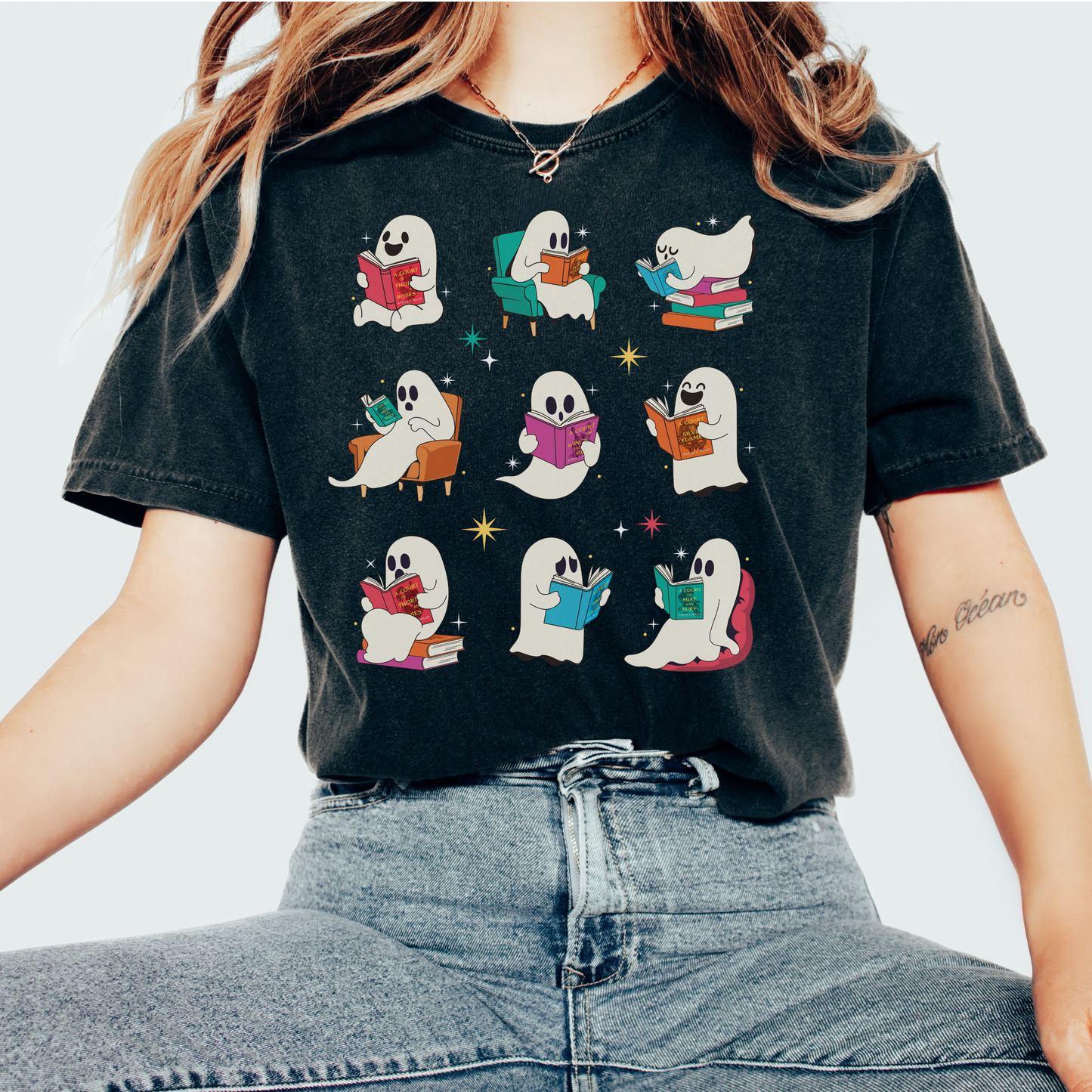 Ghost Readers Tee – Spooky Season Book Lovers Shirt
