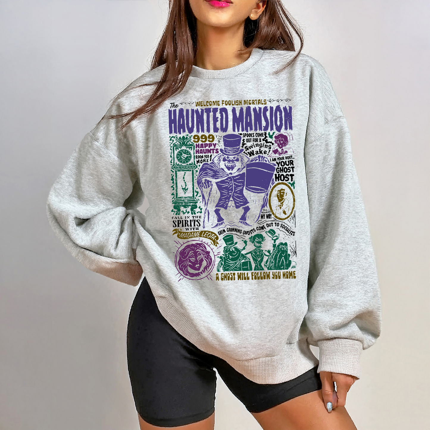 Haunted Manor Sweatshirt – Vintage Spooky Spirits Crewneck