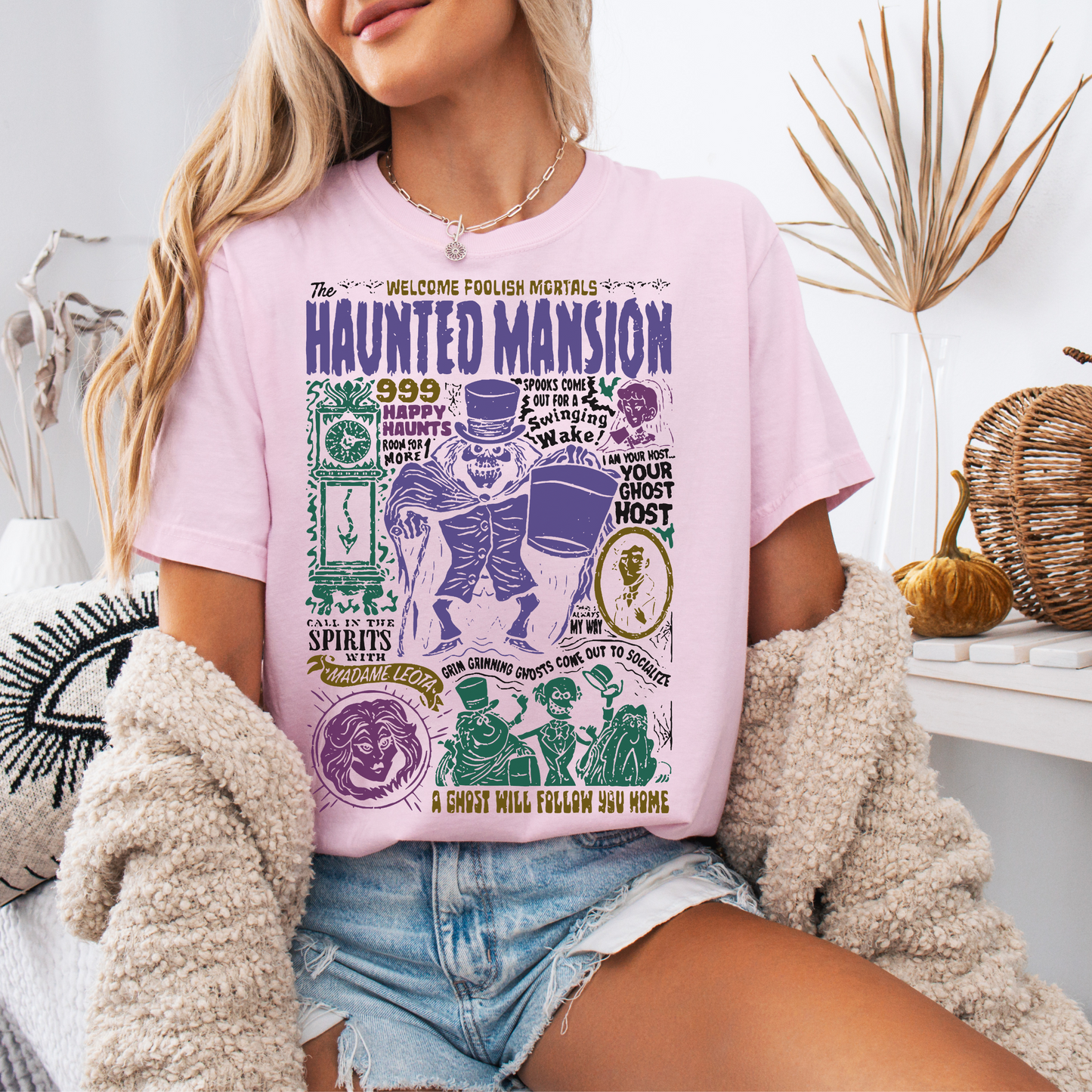Haunted Manor Tee – Vintage Spooky Spirits Halloween Shirt