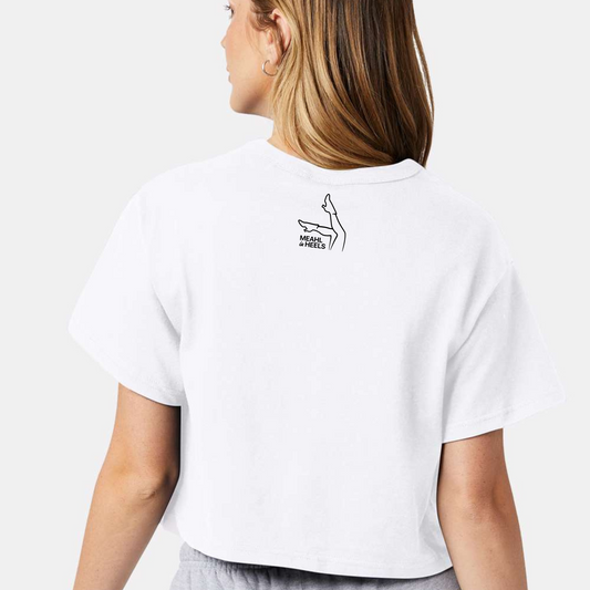 MEAHL in HEELS Cropped Tee (White)