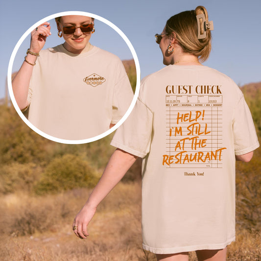 Sitting In the Corner Vintage Restaurant Guest Check Diner Tee