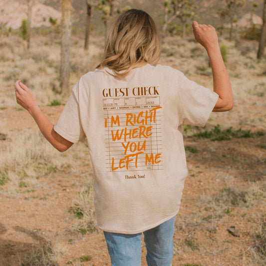 Left Behind At The Restaurant Retro Guest Check Diner Tee