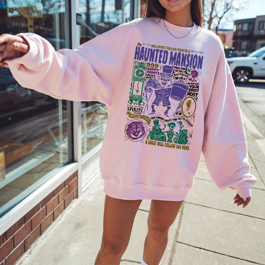 Haunted Manor Sweatshirt – Vintage Spooky Spirits Crewneck