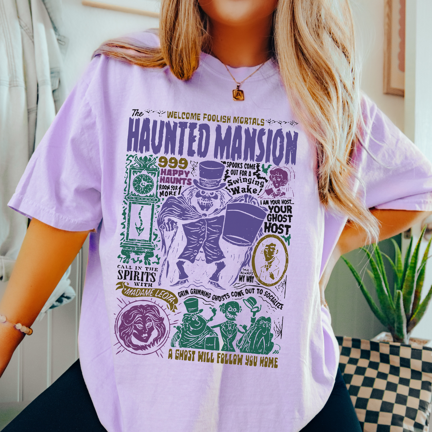 Haunted Manor Tee – Vintage Spooky Spirits Halloween Shirt