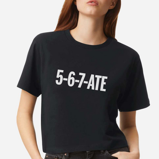 5-6-7-ATE Cropped Tee (Black)