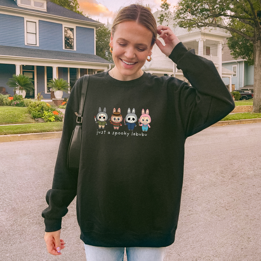 Spooky Monster Doll Sweatshirt – Cute Halloween Character Crewneck
