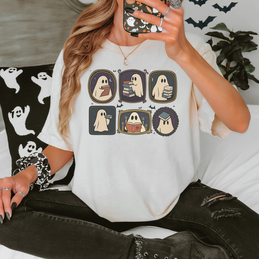 Bookish Ghost T-Shirt – Spooky Cute Halloween Reading Tee