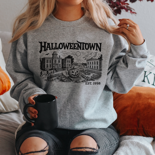 Spooky Town Sweatshirt – Haunted Village Halloween Crewneck