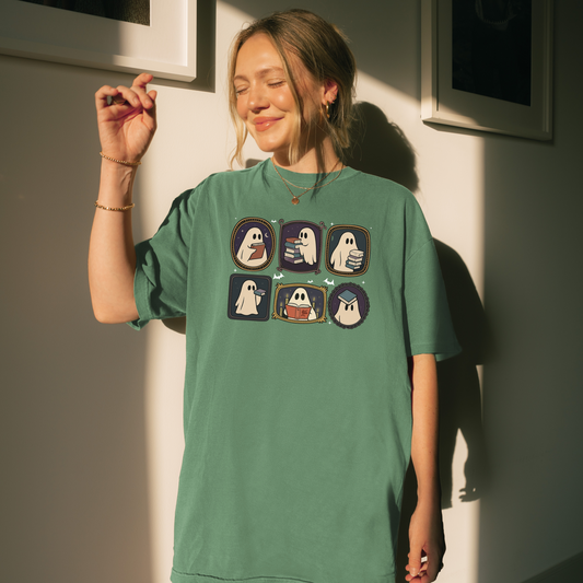 Bookish Ghost T-Shirt – Spooky Cute Halloween Reading Tee