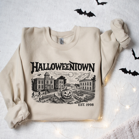 Spooky Town Sweatshirt – Haunted Village Halloween Crewneck