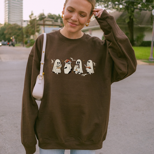 Fantasy Ghost Sweatshirt – Spooky Cute Bookish Halloween Crewneck