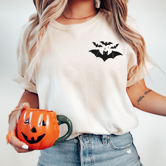 Minimalist Bat Tee – Spooky Season Graphic Shirt