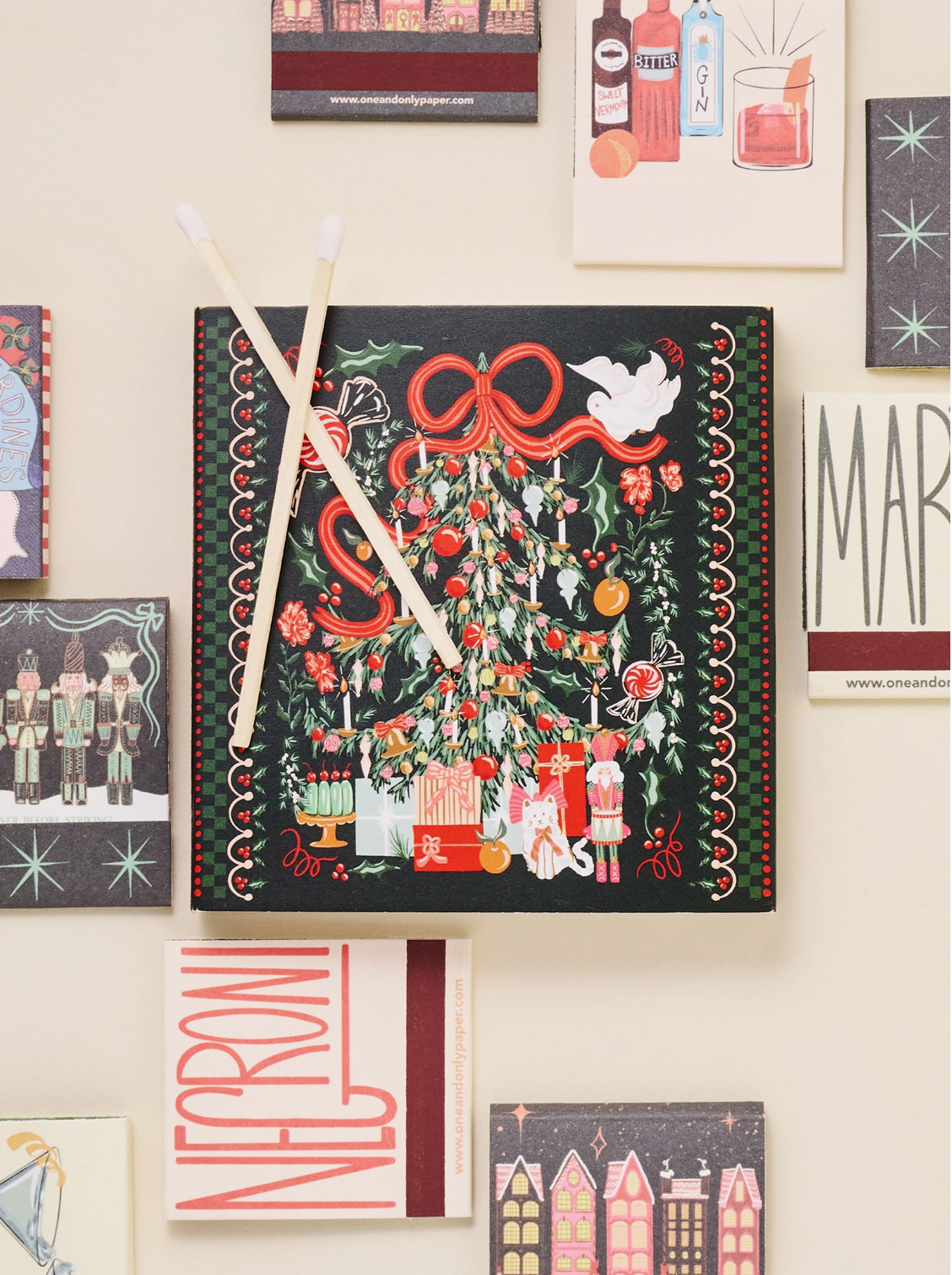 Holiday Large Square Matchbox