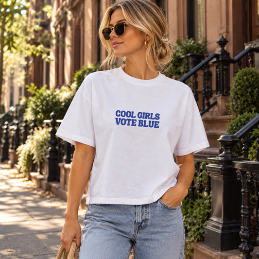 Cool Girls Vote Blue Boxy Tee
