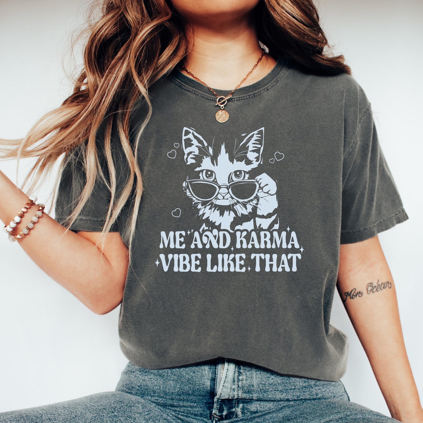 Me And Karma Cat Graphic Tee