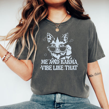 Me And Karma Cat Graphic Tee