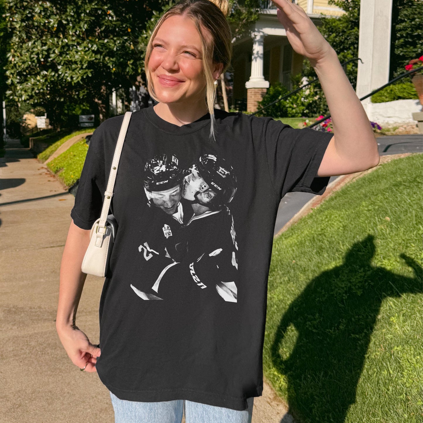Vintage Gay Hockey Kiss Tee
